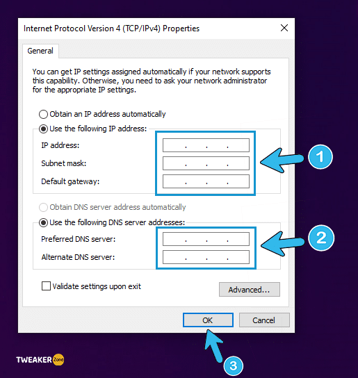 IPV4 Address adding