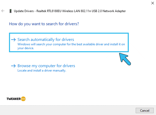 Search Automatically for Updated Driver Soft