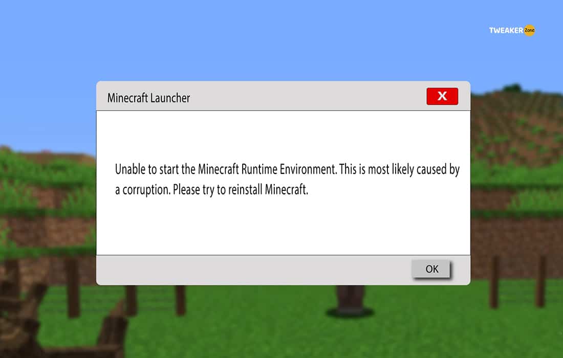 Unable to Start Minecraft Error