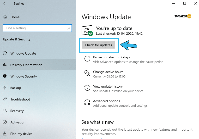 Windows Check for Updates